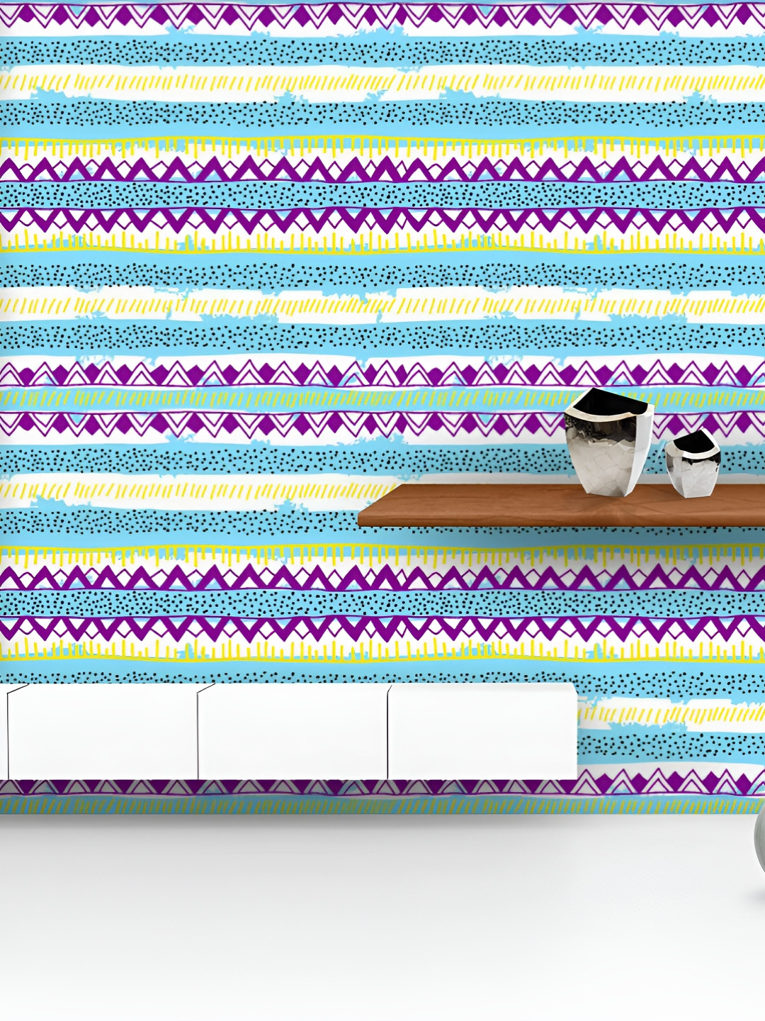 ArtzFolio Printed UV-Resistant Anti-Bacterial Colorful Tribal Stripes Peel & Stick Wallpaper, Multi
ArtzFolio Printed UV-Resistant Anti-Bacterial Colorful Tribal Stripes Peel & Stick Wallpaper, Multi