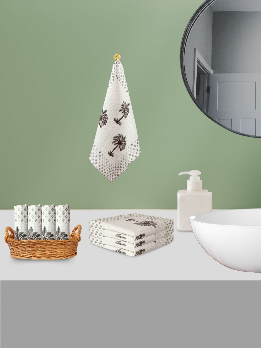 LIVING ROOTS Cream 8 Pieces Block Print Waffle Cotton 400 GSM Soft & Absorbent Towel Set
LIVING ROOTS Cream 8 Pieces Block Print Waffle Cotton 400 GSM Soft & Absorbent Towel Set