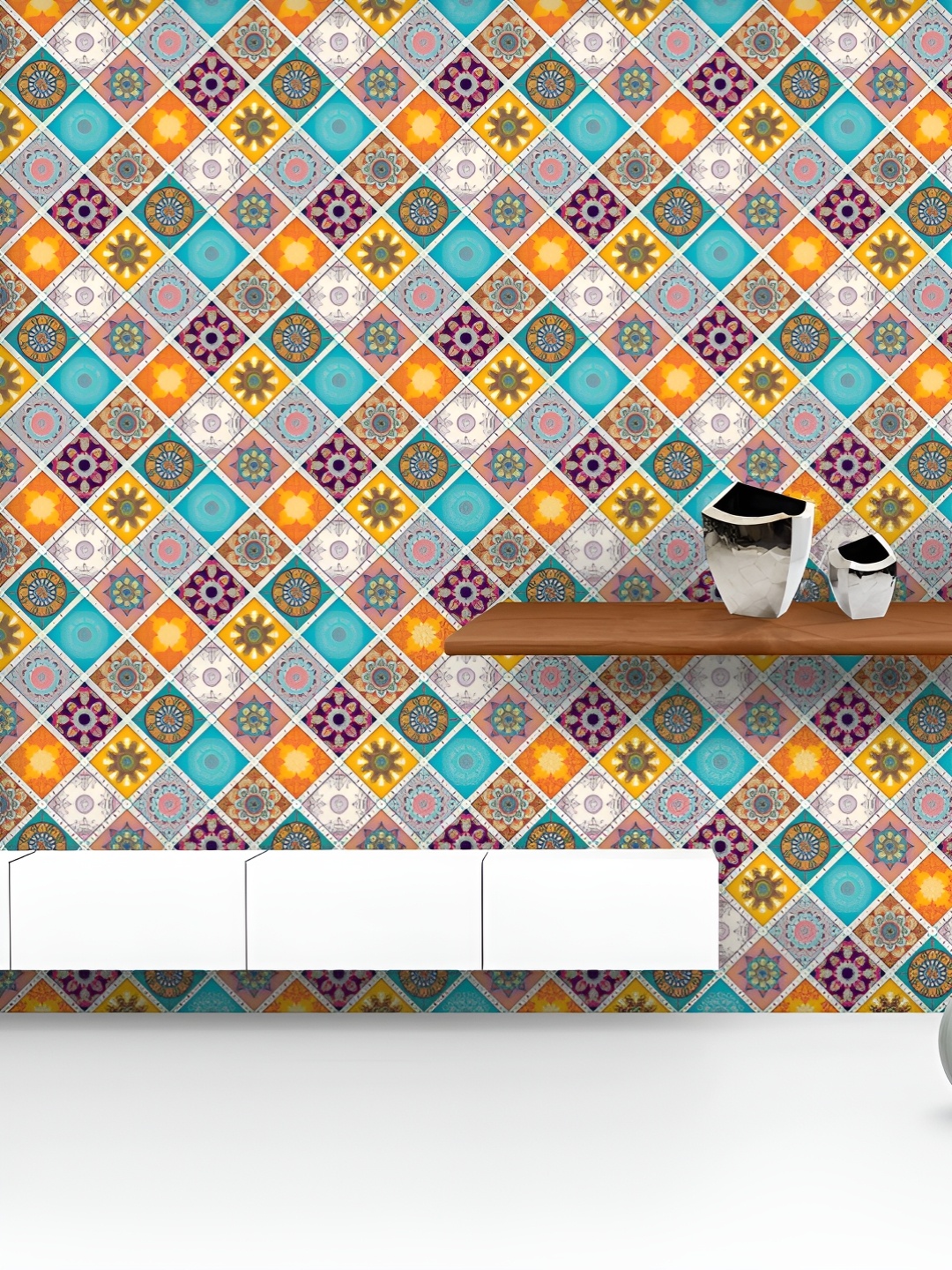 ArtzFolio Printed UV-Resistant Anti-Bacterial Vintage Ottoman Mandalas Peel & Stick Wallpaper, Multi
ArtzFolio Printed UV-Resistant Anti-Bacterial Vintage Ottoman Mandalas Peel & Stick Wallpaper, Multi