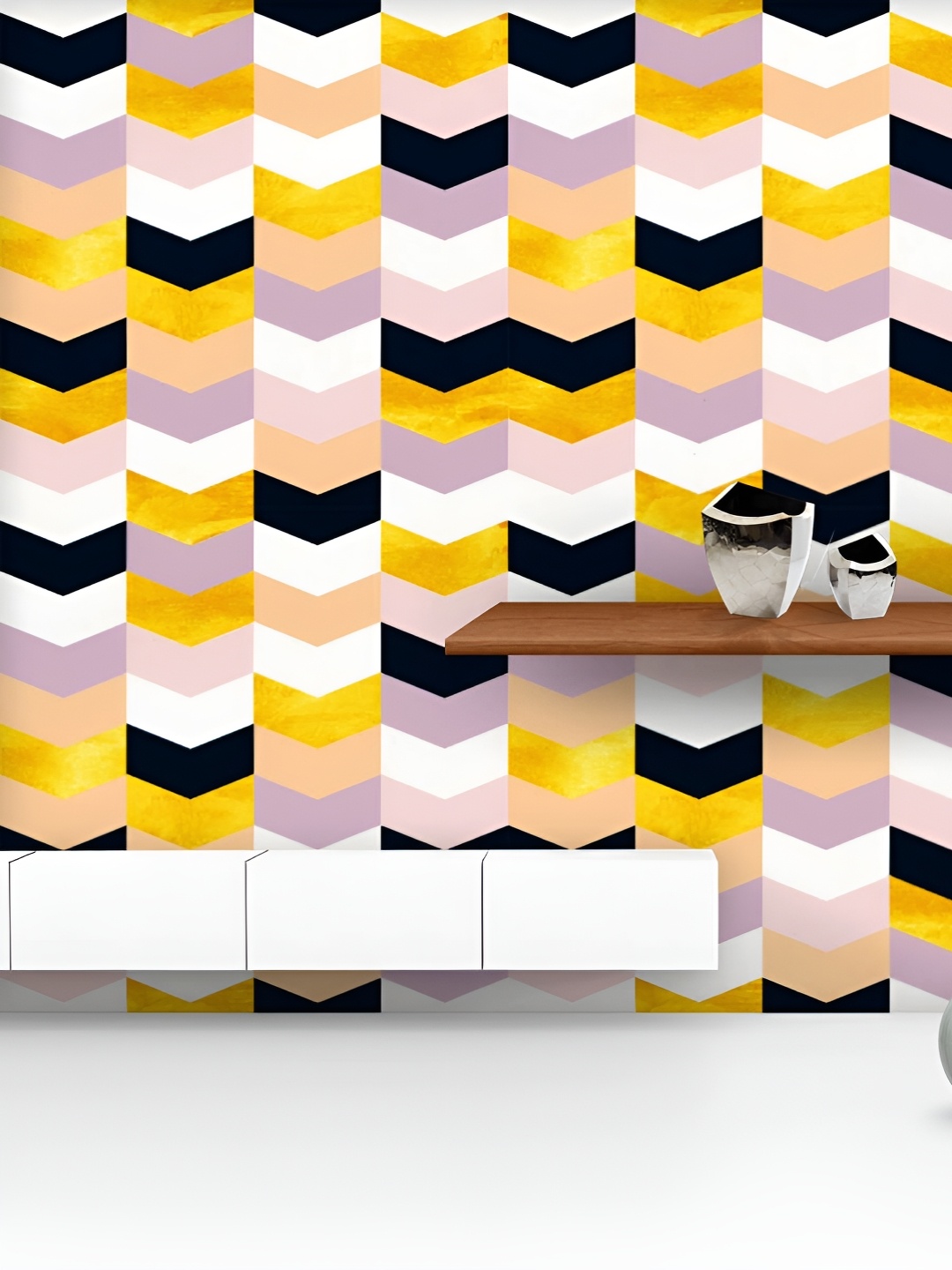 ArtzFolio Printed UV-Resistant Anti-Bacterial Geometric Pattern Peel & Stick Wallpaper, Multi
ArtzFolio Printed UV-Resistant Anti-Bacterial Geometric Pattern Peel & Stick Wallpaper, Multi