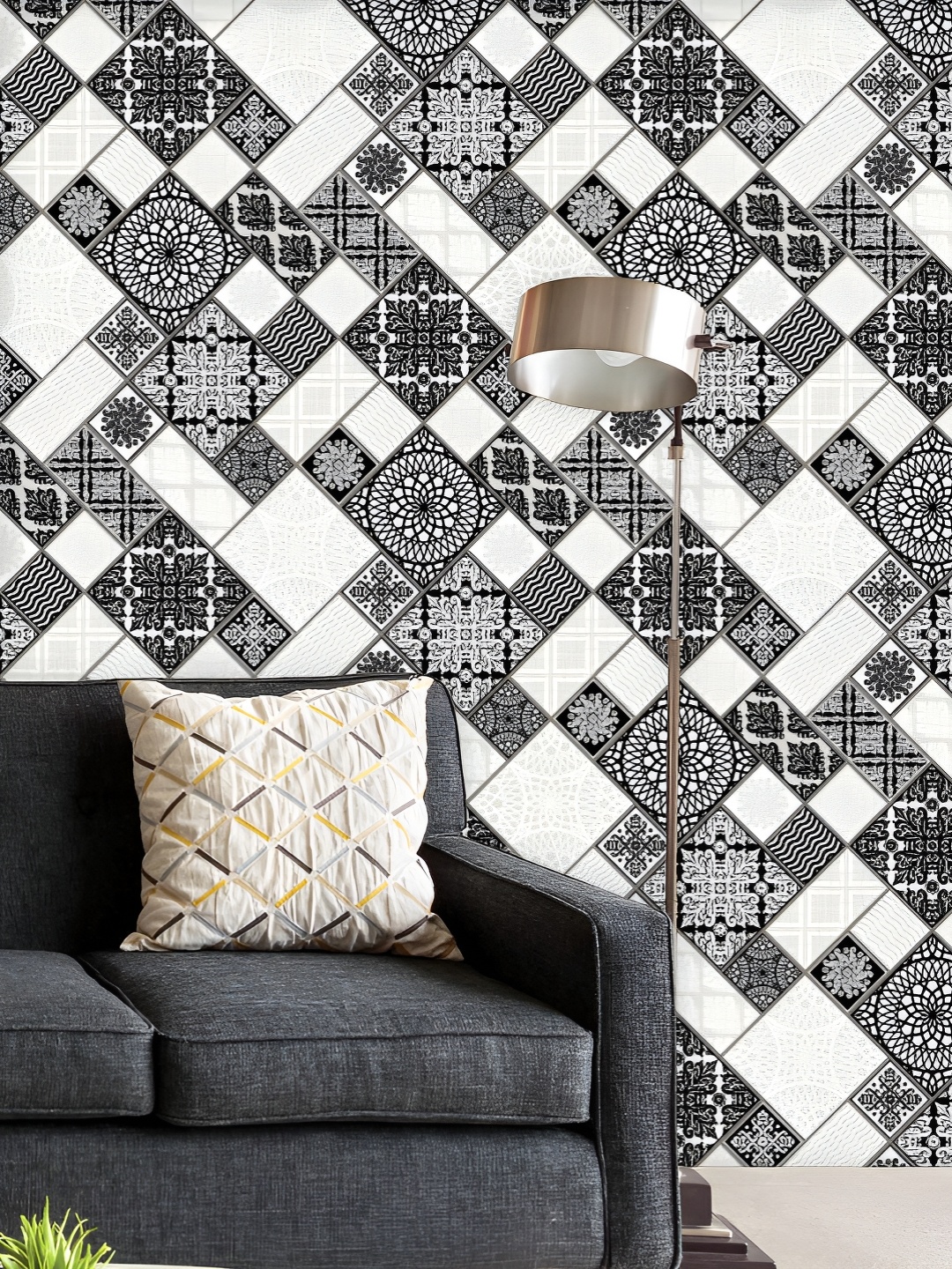 ArtzFolio Printed UV-Resistant Anti-Bacterial Monochrome Patchwork Pattern Peel & Stick Wallpaper, Multi
ArtzFolio Printed UV-Resistant Anti-Bacterial Monochrome Patchwork Pattern Peel & Stick Wallpaper, Multi