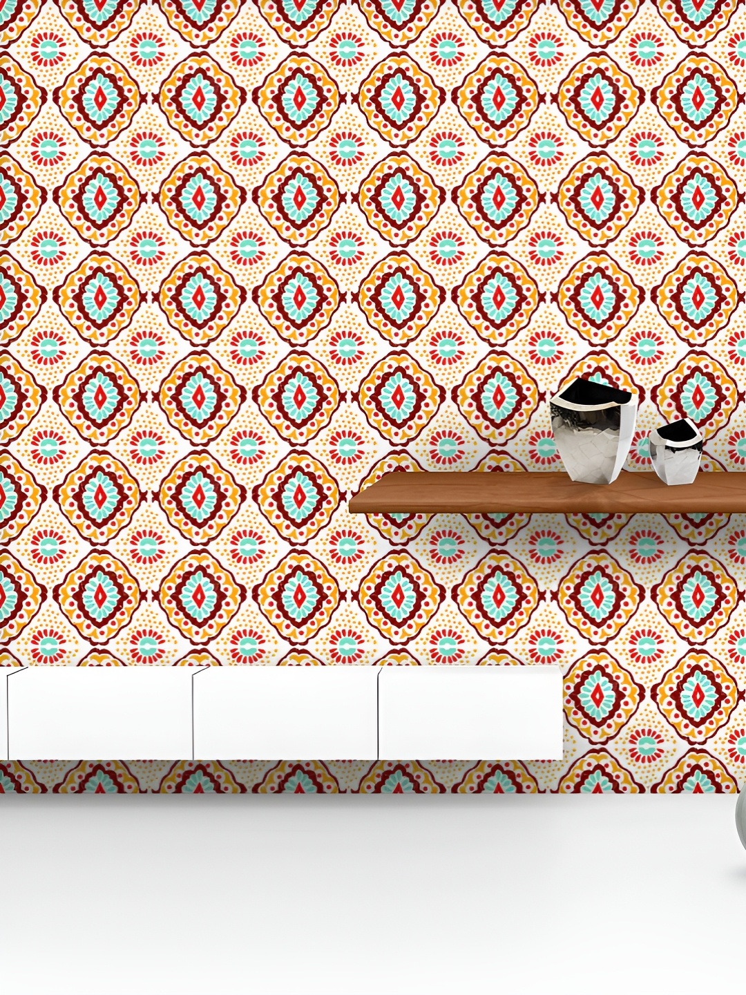 ArtzFolio Printed UV-Resistant Anti-Bacterial Tribal Ikat Folklore Stripes Peel & Stick Wallpaper, Multi
ArtzFolio Printed UV-Resistant Anti-Bacterial Tribal Ikat Folklore Stripes Peel & Stick Wallpaper, Multi