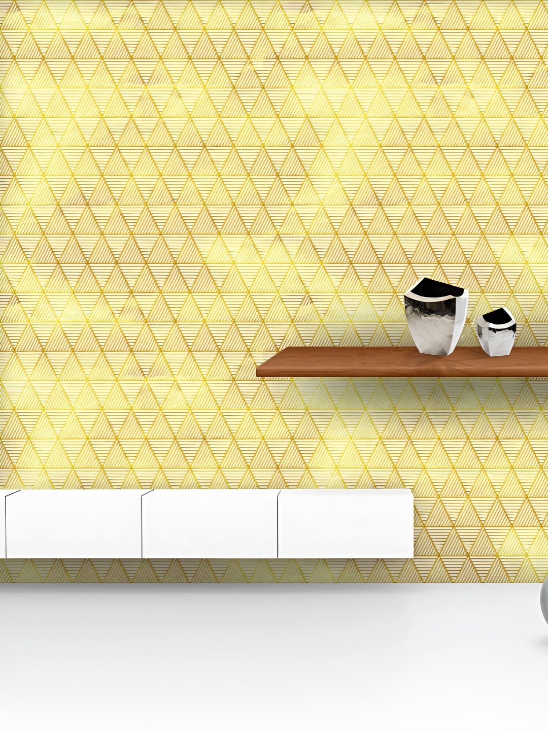 ArtzFolio Printed UV-Resistant Anti-Bacterial Golden Triangular Lines Peel & Stick Wallpaper, Multi
ArtzFolio Printed UV-Resistant Anti-Bacterial Golden Triangular Lines Peel & Stick Wallpaper, Multi