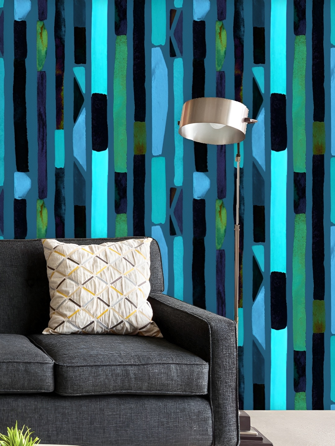 ArtzFolio Printed UV-Resistant Anti-Bacterial Indigo Blue Kaleidoscope Lines Peel & Stick Wallpaper, Multi
ArtzFolio Printed UV-Resistant Anti-Bacterial Indigo Blue Kaleidoscope Lines Peel & Stick Wallpaper, Multi