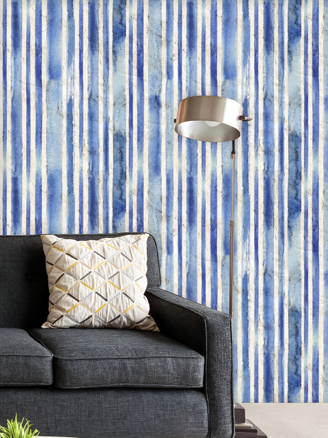 ArtzFolio Printed UV-Resistant Anti-Bacterial Vintage Blue Stripes Peel & Stick Wallpaper, Multi
ArtzFolio Printed UV-Resistant Anti-Bacterial Vintage Blue Stripes Peel & Stick Wallpaper, Multi