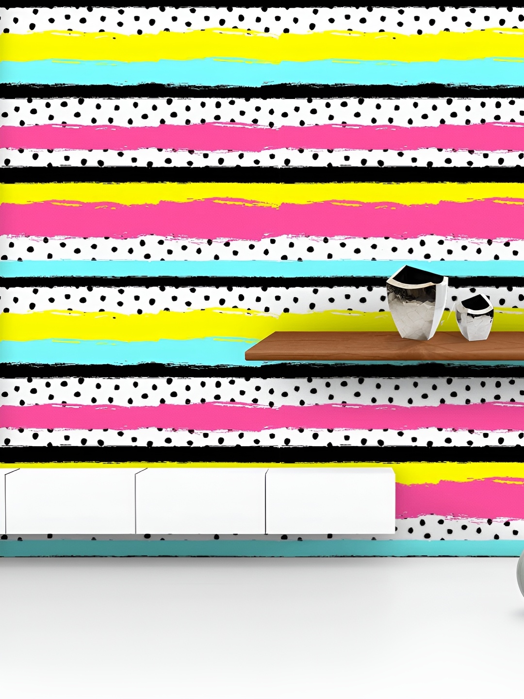ArtzFolio Printed UV-Resistant Anti-Bacterial Abstract Stripes Dots Peel & Stick Wallpaper, Multi
ArtzFolio Printed UV-Resistant Anti-Bacterial Abstract Stripes Dots Peel & Stick Wallpaper, Multi