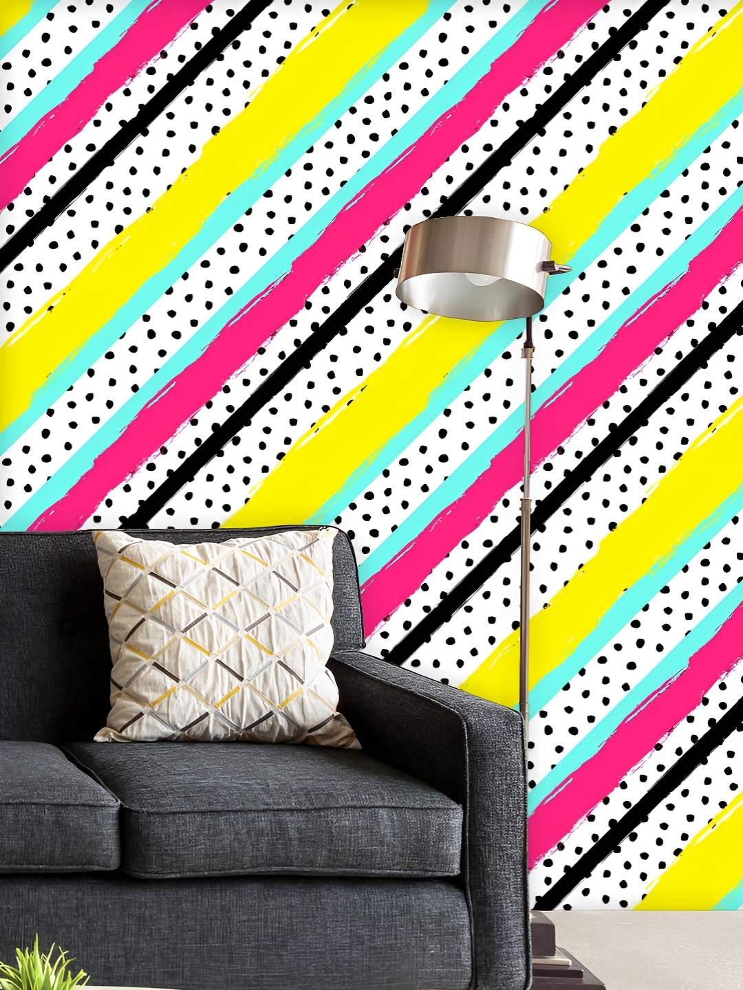 ArtzFolio Printed UV-Resistant Anti-Bacterial Abstract Stripes Dots Peel & Stick Wallpaper, Multi
ArtzFolio Printed UV-Resistant Anti-Bacterial Abstract Stripes Dots Peel & Stick Wallpaper, Multi