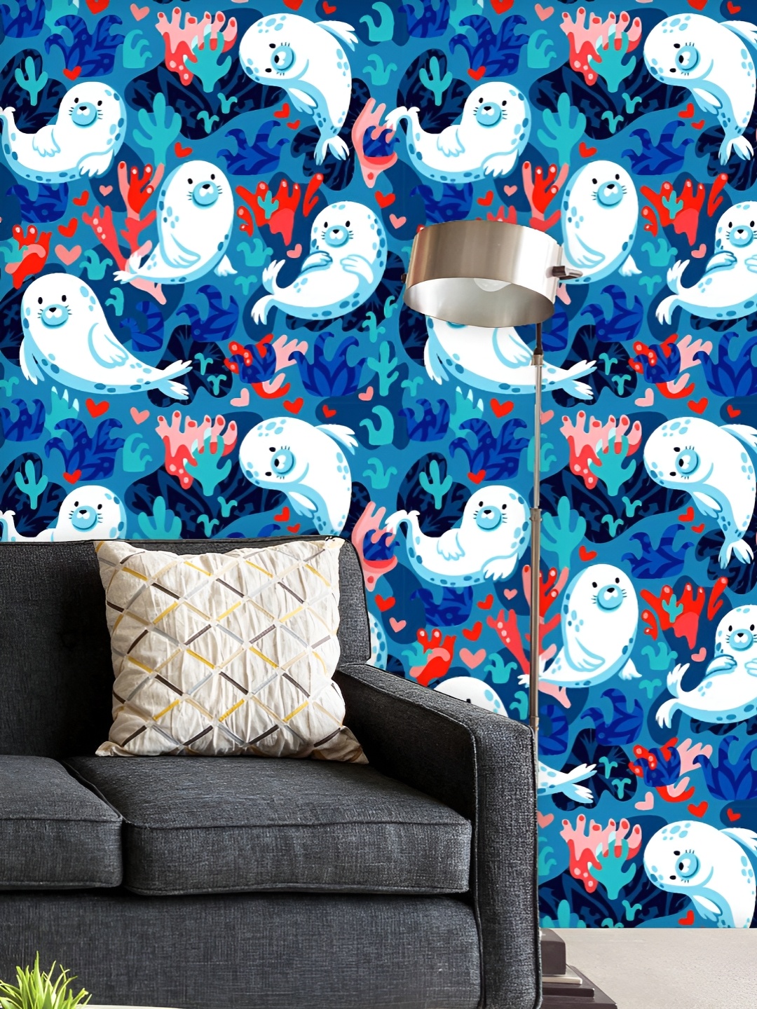 ArtzFolio Printed UV-Resistant Anti-Bacterial Baby Seals Peel & Stick Wallpaper, Multi
ArtzFolio Printed UV-Resistant Anti-Bacterial Baby Seals Peel & Stick Wallpaper, Multi