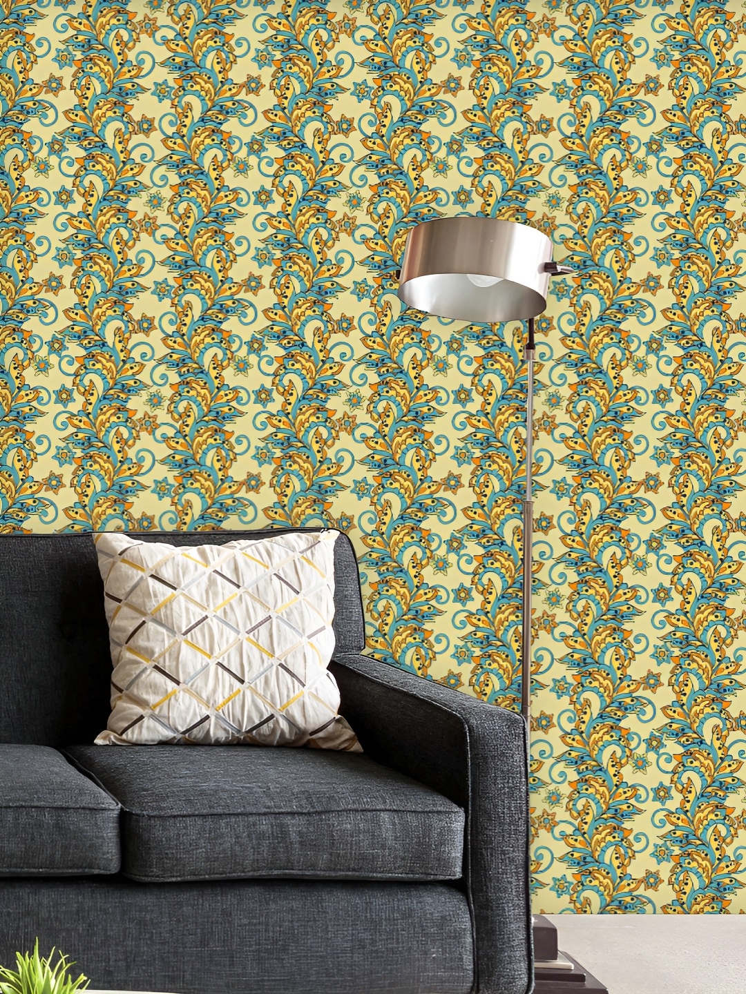 ArtzFolio Printed UV-Resistant Anti-Bacterial Indian Floral Batik Peel & Stick Wallpaper, Multi
ArtzFolio Printed UV-Resistant Anti-Bacterial Indian Floral Batik Peel & Stick Wallpaper, Multi