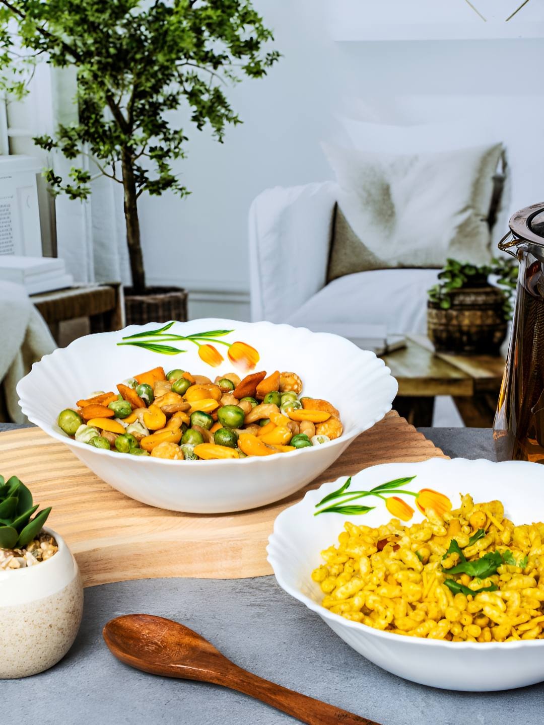 Cello White 4 Pieces Floral Printed Opalware Dishwasher and Microwave Safe Serving Bowls
Cello White 4 Pieces Floral Printed Opalware Dishwasher and Microwave Safe Serving Bowls