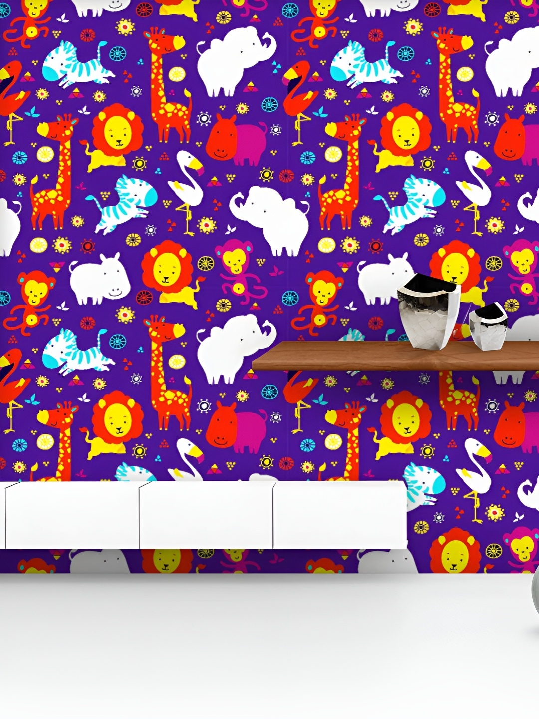 ArtzFolio Printed UV-Resistant Anti-Bacterial Cartoon Animals Peel & Stick Wallpaper, Multi
ArtzFolio Printed UV-Resistant Anti-Bacterial Cartoon Animals Peel & Stick Wallpaper, Multi