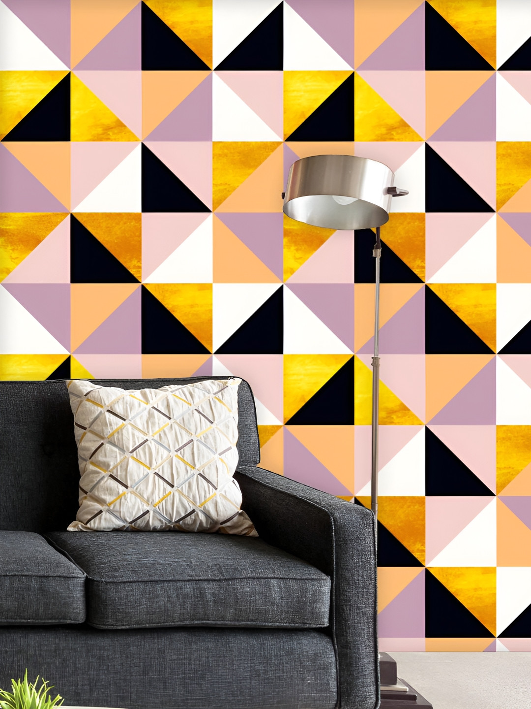 ArtzFolio Printed UV-Resistant Anti-Bacterial Geometric Triangles Peel & Stick Wallpaper, Multi
ArtzFolio Printed UV-Resistant Anti-Bacterial Geometric Triangles Peel & Stick Wallpaper, Multi