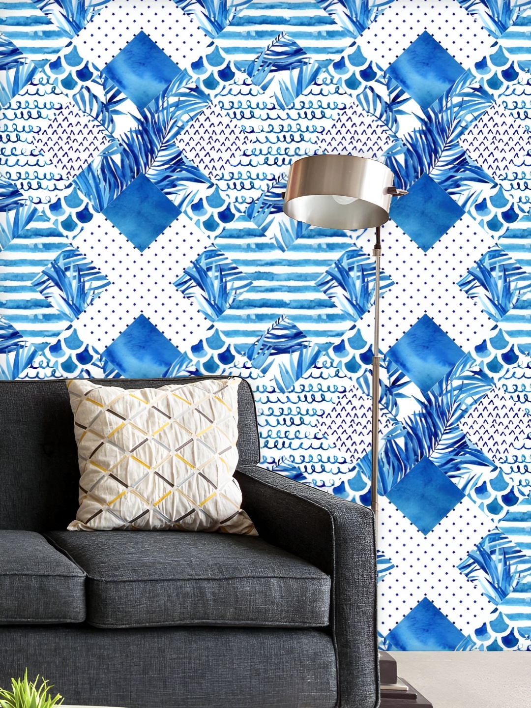 ArtzFolio Printed UV-Resistant Anti-Bacterial Abstract Blue Geometric Elements Peel & Stick Wallpaper, Multi
ArtzFolio Printed UV-Resistant Anti-Bacterial Abstract Blue Geometric Elements Peel & Stick Wallpaper, Multi