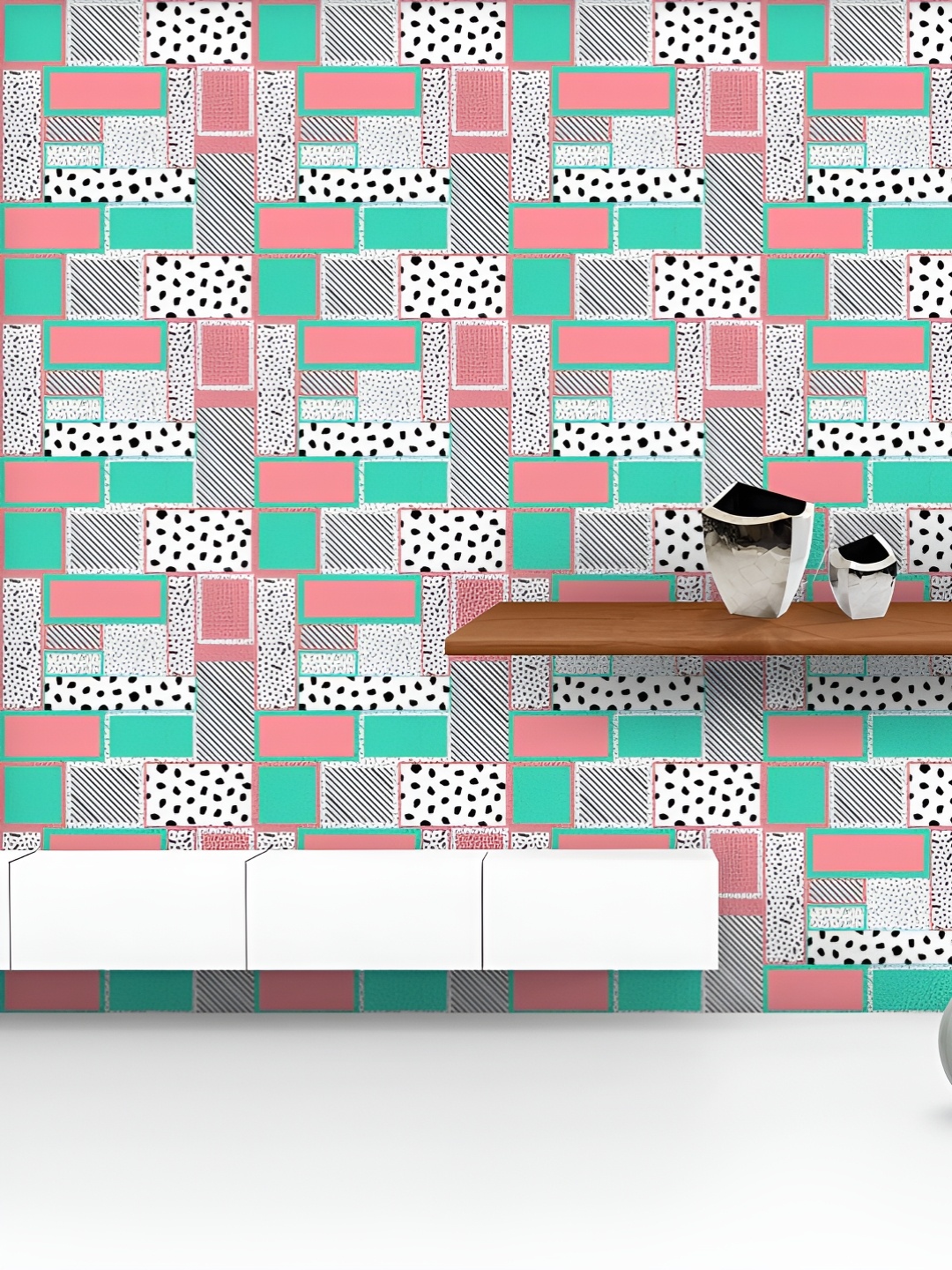 ArtzFolio Printed UV-Resistant Anti-Bacterial Colorful Rectangles Peel & Stick Wallpaper, Multi
ArtzFolio Printed UV-Resistant Anti-Bacterial Colorful Rectangles Peel & Stick Wallpaper, Multi