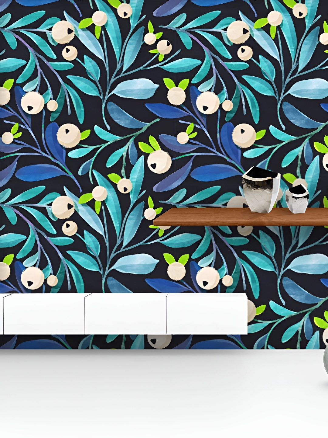 ArtzFolio Printed UV-Resistant Anti-Bacterial Blue Botanical Leaves Peel & Stick Wallpaper, Multi
ArtzFolio Printed UV-Resistant Anti-Bacterial Blue Botanical Leaves Peel & Stick Wallpaper, Multi