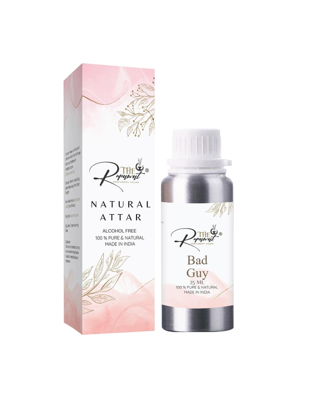 THE RUPAWAT Perfumery House Bad Guy Natural & Pure Alcohol Free Attar - 25 ml, Transparent
THE RUPAWAT Perfumery House Bad Guy Natural & Pure Alcohol Free Attar - 25 ml, Transparent