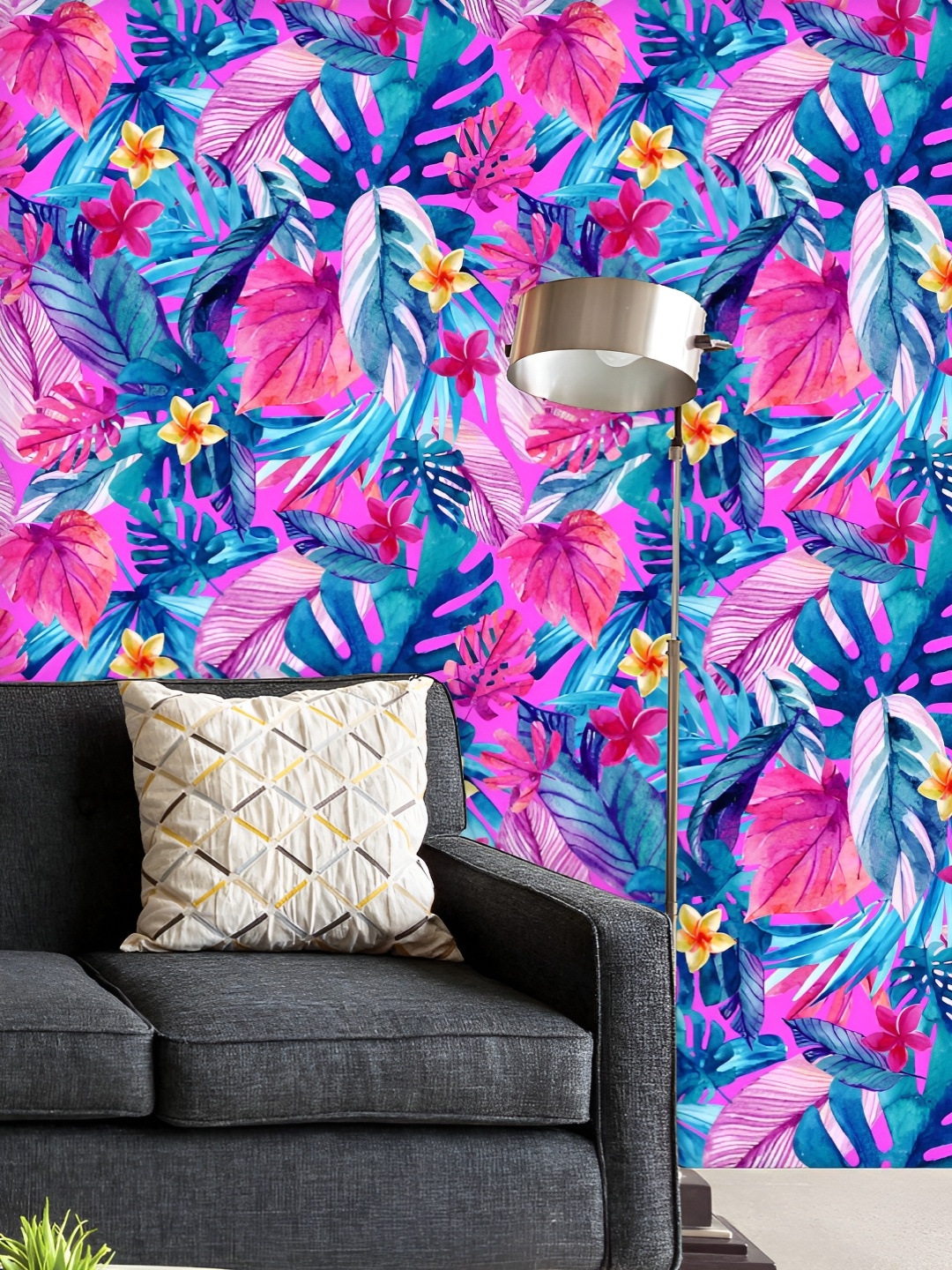 ArtzFolio Printed UV-Resistant Anti-Bacterial Exotic Leaves And Flowers Peel & Stick Wallpaper, Multi
ArtzFolio Printed UV-Resistant Anti-Bacterial Exotic Leaves And Flowers Peel & Stick Wallpaper, Multi
