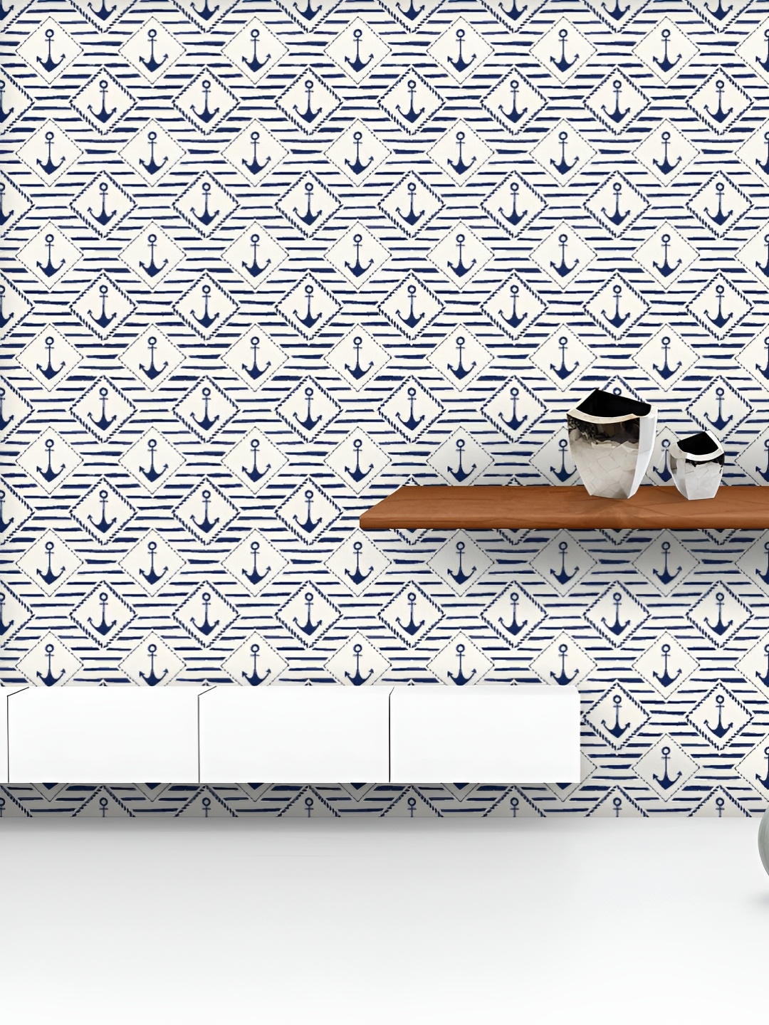 ArtzFolio Printed UV-Resistant Anti-Bacterial Anchors & Stripes Peel & Stick Wallpaper, Multi
ArtzFolio Printed UV-Resistant Anti-Bacterial Anchors & Stripes Peel & Stick Wallpaper, Multi