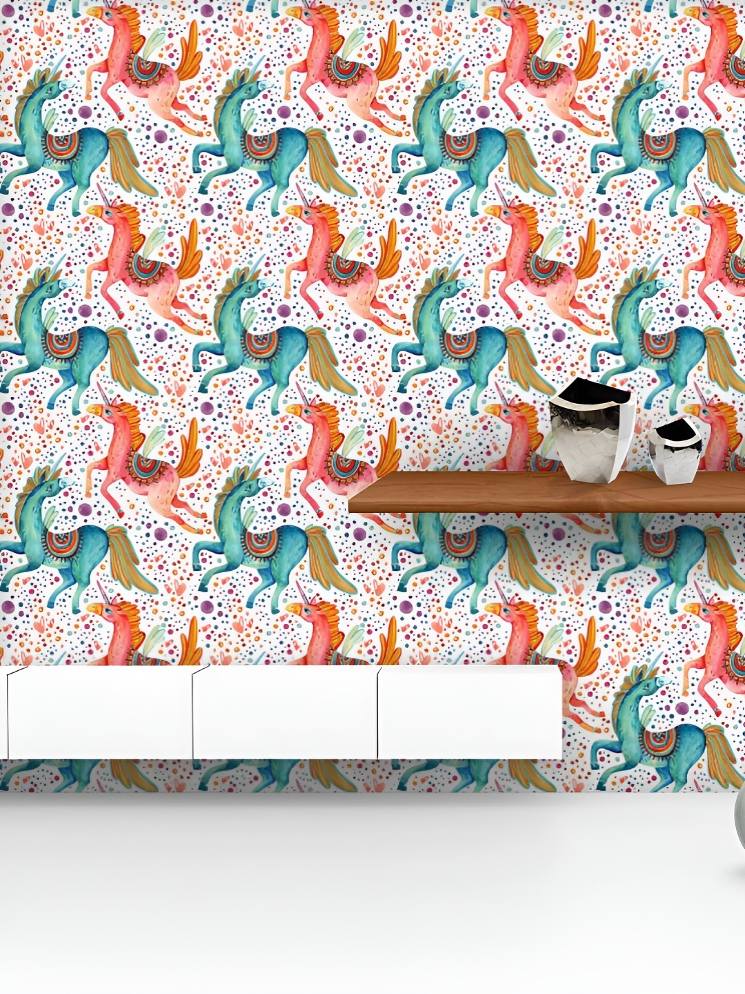 ArtzFolio Printed UV-Resistant Anti-Bacterial Flying Unicorn Pair Peel & Stick Wallpaper, Multi
ArtzFolio Printed UV-Resistant Anti-Bacterial Flying Unicorn Pair Peel & Stick Wallpaper, Multi