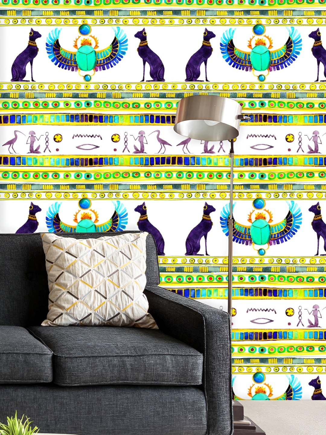 ArtzFolio Printed UV-Resistant Anti-Bacterial Egyptian Cats And Scarab Beetle Peel & Stick Wallpaper, Multi
ArtzFolio Printed UV-Resistant Anti-Bacterial Egyptian Cats And Scarab Beetle Peel & Stick Wallpaper, Multi