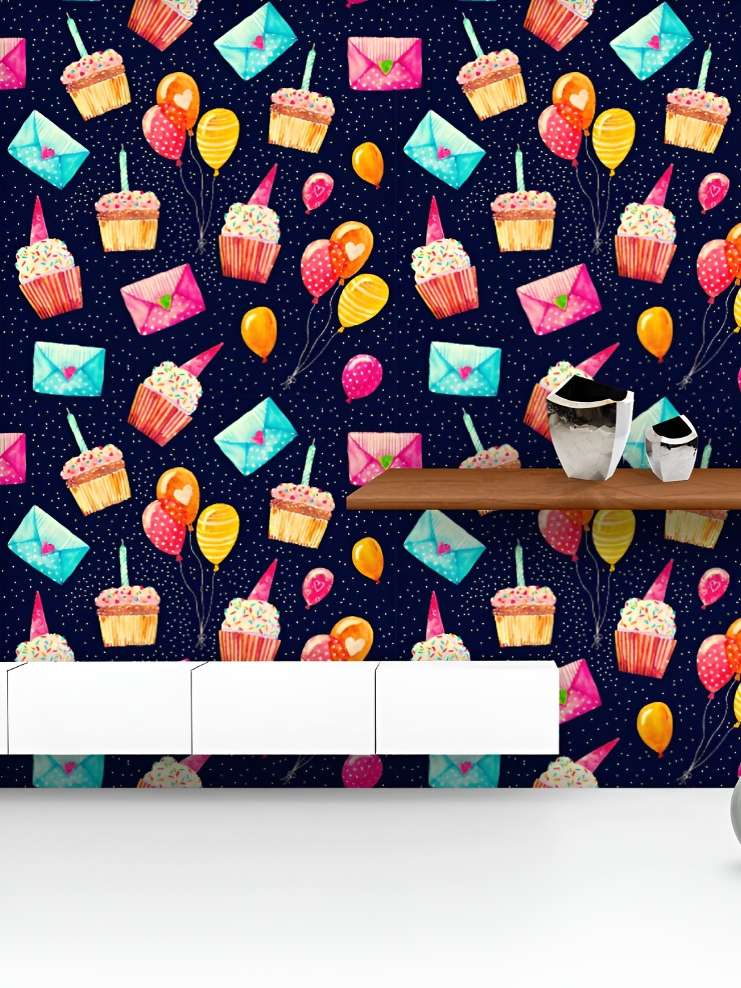 ArtzFolio Printed UV-Resistant Anti-Bacterial Retro Watercolor Cupcakes, Envelopes And Balloons Peel & Stick Wallpaper, Multi
ArtzFolio Printed UV-Resistant Anti-Bacterial Retro Watercolor Cupcakes, Envelopes And Balloons Peel & Stick Wallpaper, Multi