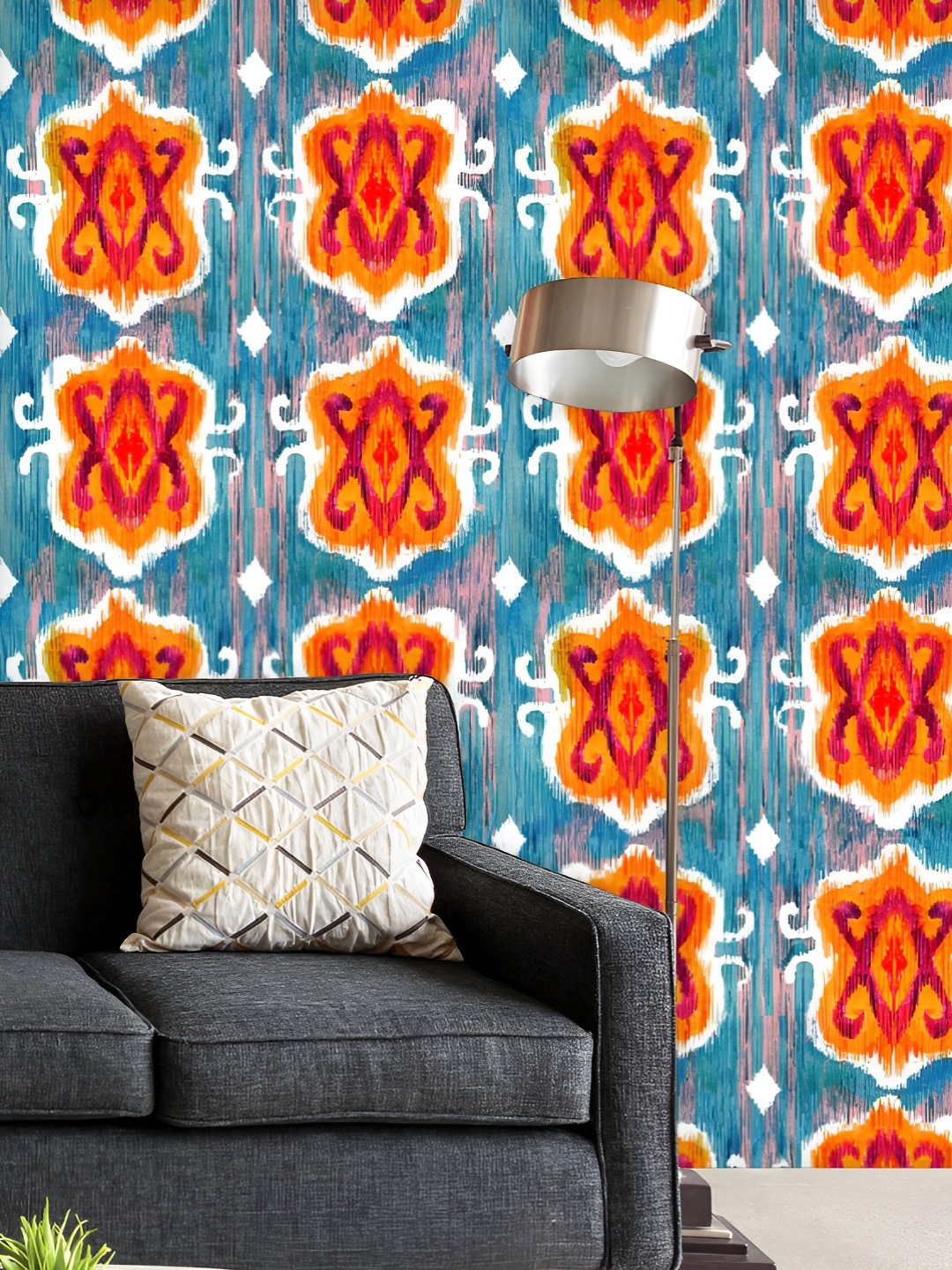 ArtzFolio Printed UV-Resistant Anti-Bacterial Ikat Bohemian Peel & Stick Wallpaper, Multi
ArtzFolio Printed UV-Resistant Anti-Bacterial Ikat Bohemian Peel & Stick Wallpaper, Multi