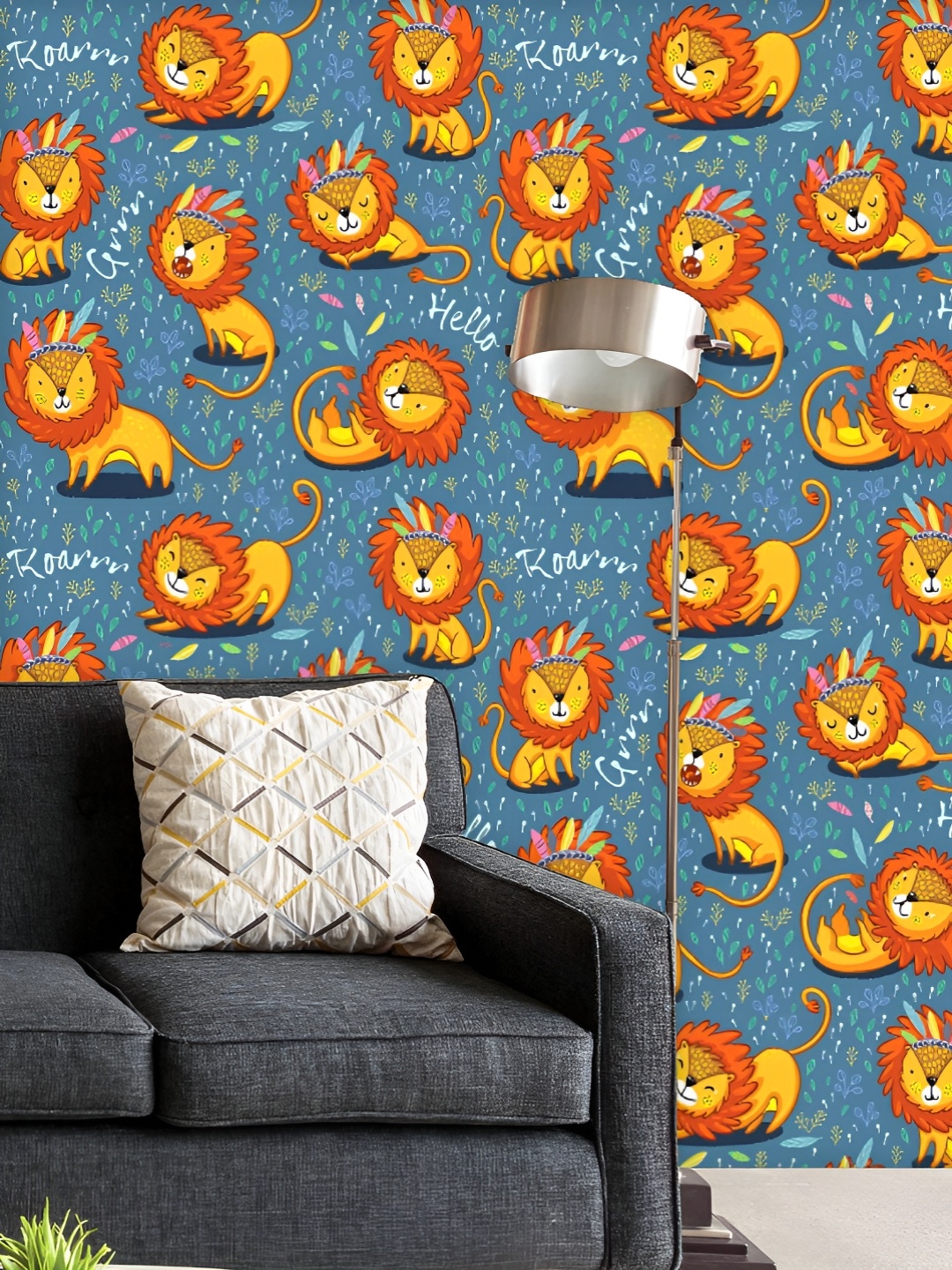 ArtzFolio Printed UV-Resistant Anti-Bacterial Cartoon Lion Animal Peel & Stick Wallpaper, Multi
ArtzFolio Printed UV-Resistant Anti-Bacterial Cartoon Lion Animal Peel & Stick Wallpaper, Multi