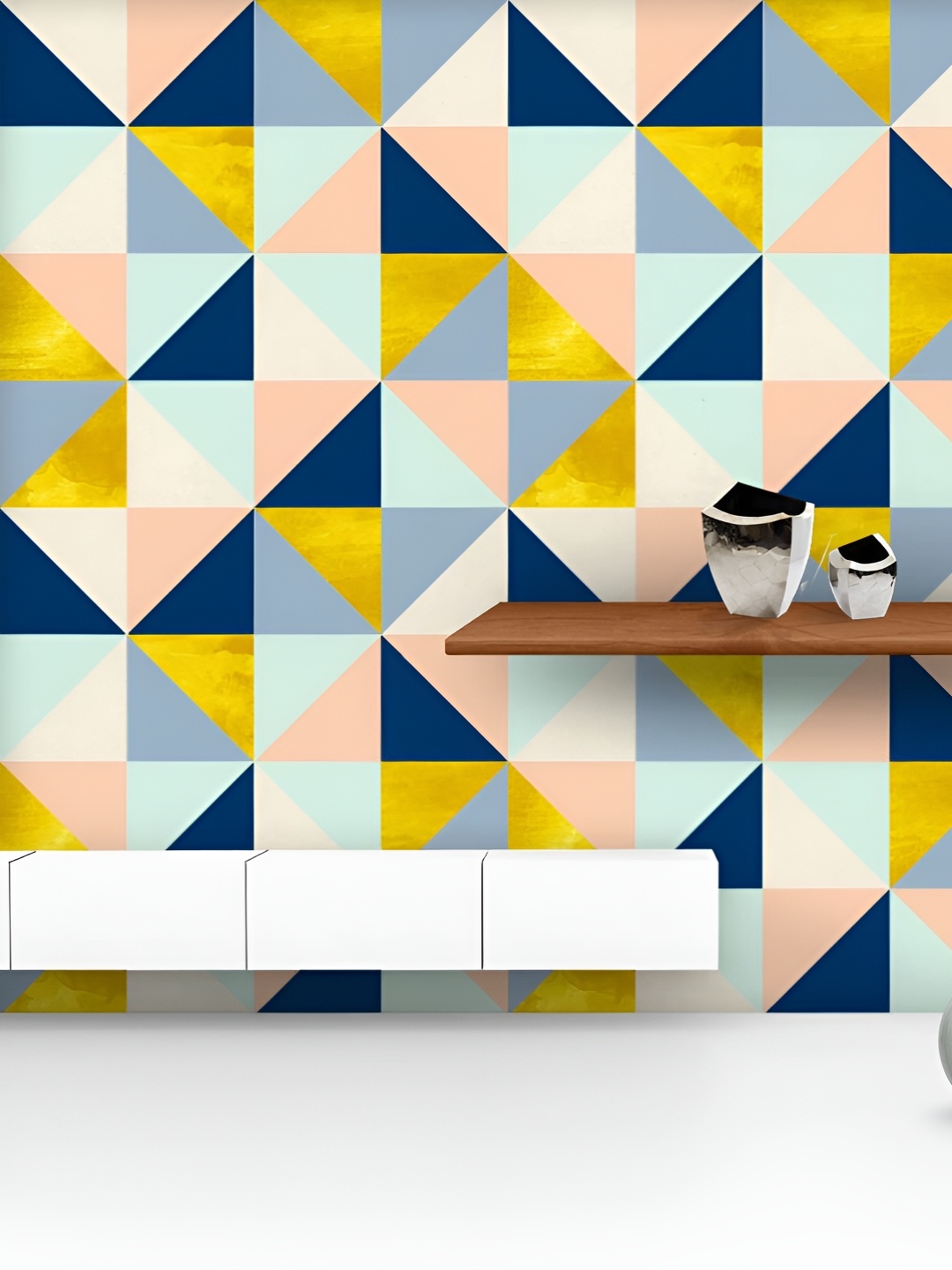 ArtzFolio Printed UV-Resistant Anti-Bacterial Geometric Pattern Peel & Stick Wallpaper, Multi
ArtzFolio Printed UV-Resistant Anti-Bacterial Geometric Pattern Peel & Stick Wallpaper, Multi