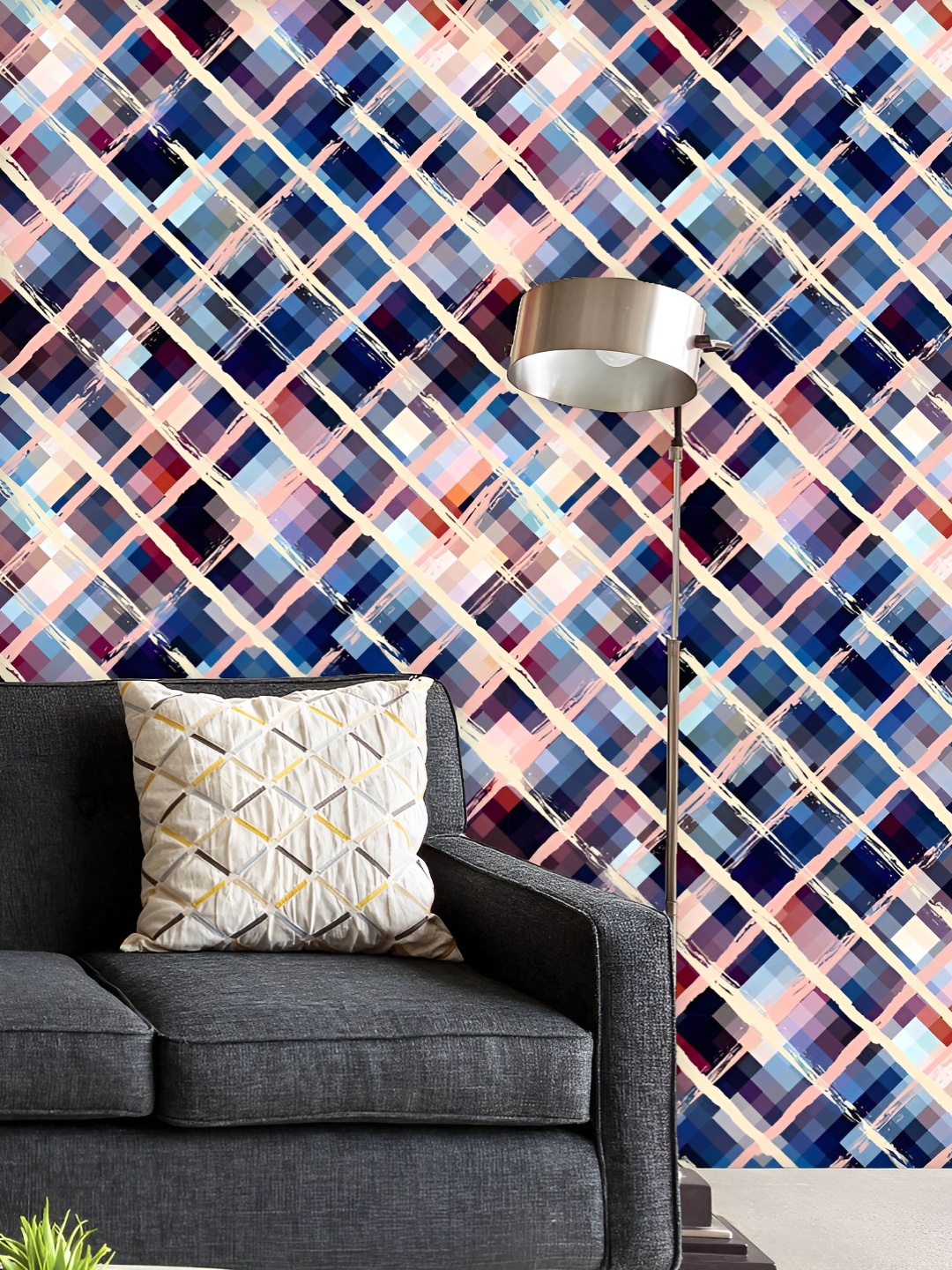ArtzFolio Printed UV-Resistant Anti-Bacterial Diagonal Geometric Pattern Peel & Stick Wallpaper, Multi
ArtzFolio Printed UV-Resistant Anti-Bacterial Diagonal Geometric Pattern Peel & Stick Wallpaper, Multi