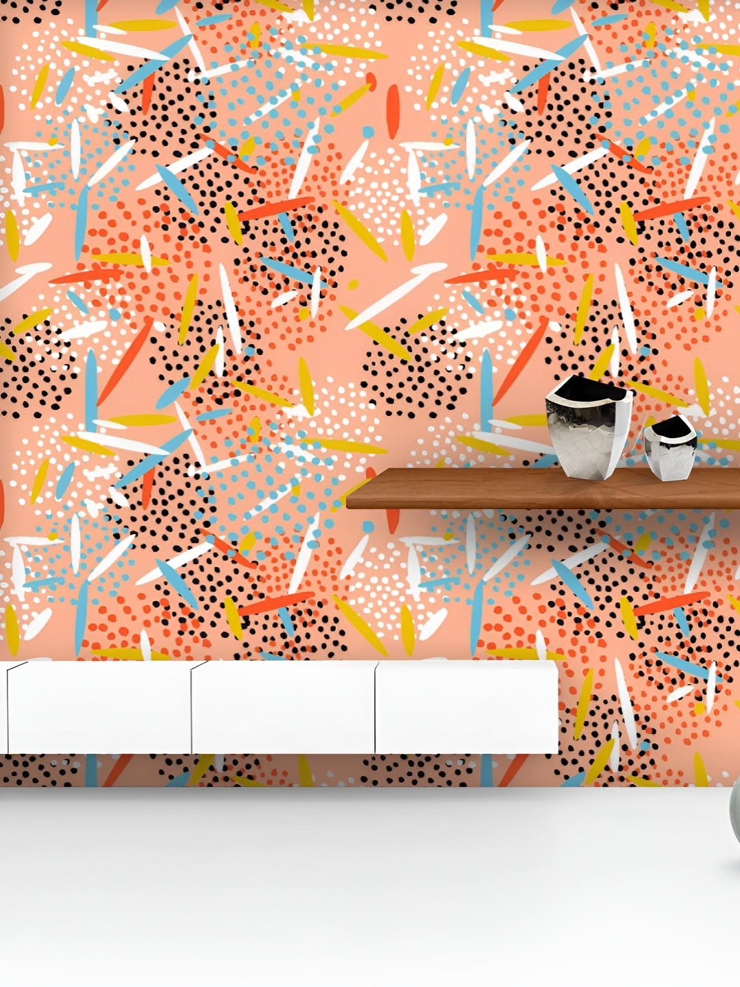 ArtzFolio Printed UV-Resistant Anti-Bacterial Abstract Dots & Lines Pattern Peel & Stick Wallpaper, Multi
ArtzFolio Printed UV-Resistant Anti-Bacterial Abstract Dots & Lines Pattern Peel & Stick Wallpaper, Multi