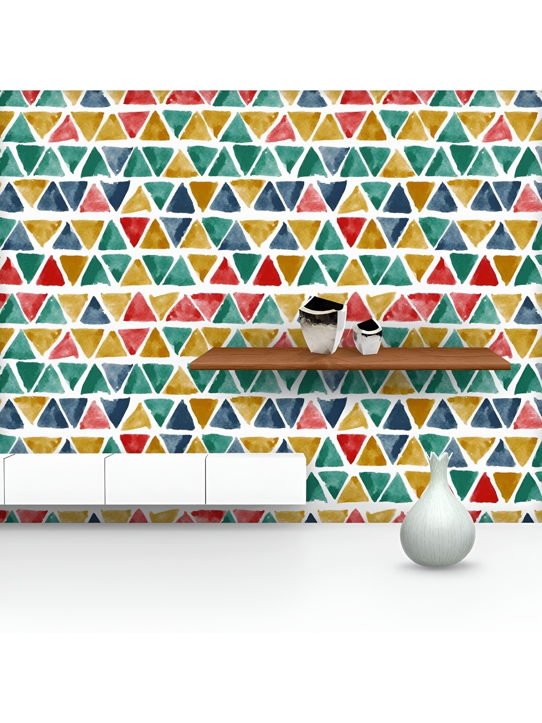 ArtzFolio Printed UV-Resistant Anti-Bacterial Watercolor Triangles With Spots Peel & Stick Wallpaper, Multi
ArtzFolio Printed UV-Resistant Anti-Bacterial Watercolor Triangles With Spots Peel & Stick Wallpaper, Multi