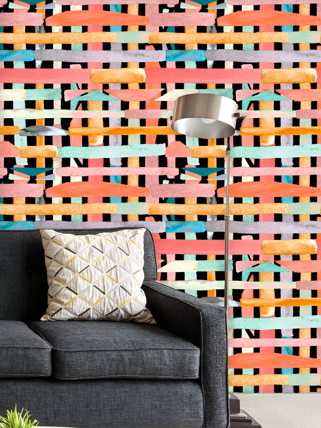 ArtzFolio Printed UV-Resistant Anti-Bacterial Bauhaus Pattern Stripes Peel & Stick Wallpaper, Multi
ArtzFolio Printed UV-Resistant Anti-Bacterial Bauhaus Pattern Stripes Peel & Stick Wallpaper, Multi