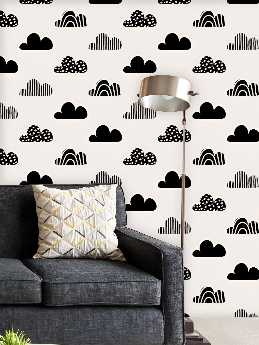 ArtzFolio Printed UV-Resistant Anti-Bacterial Repeating Black Cloud Shapes Peel & Stick Wallpaper, Multi
ArtzFolio Printed UV-Resistant Anti-Bacterial Repeating Black Cloud Shapes Peel & Stick Wallpaper, Multi