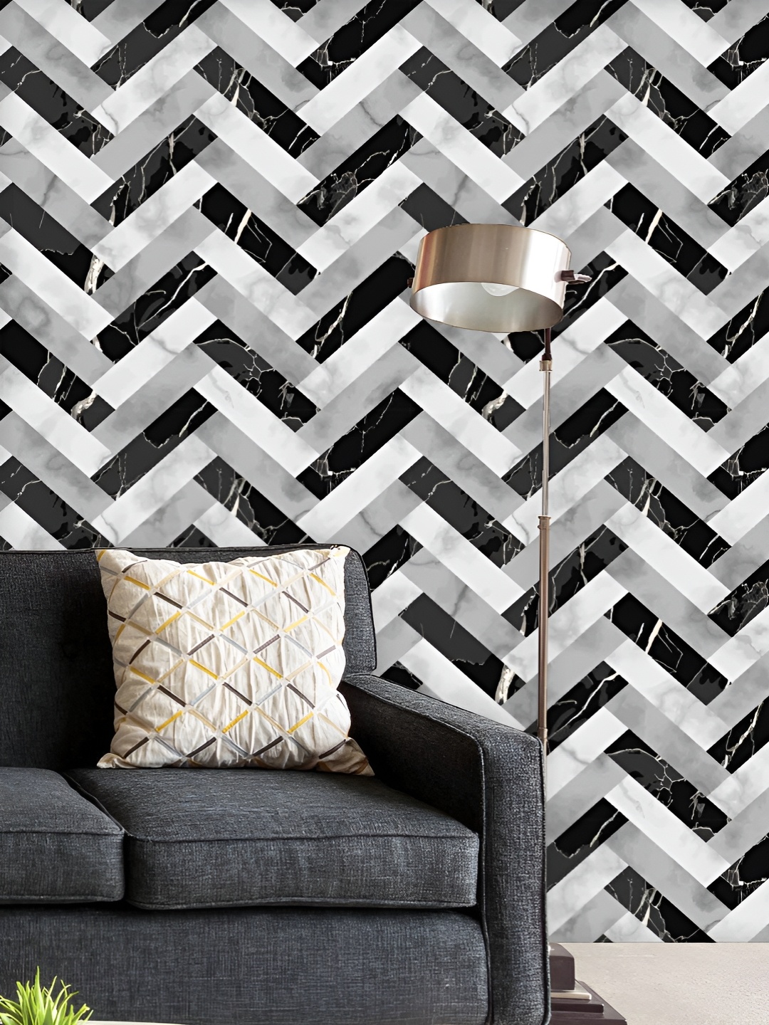 ArtzFolio Printed UV-Resistant Anti-Bacterial Monochrome Diagonal Rhombus Peel & Stick Wallpaper, Multi
ArtzFolio Printed UV-Resistant Anti-Bacterial Monochrome Diagonal Rhombus Peel & Stick Wallpaper, Multi