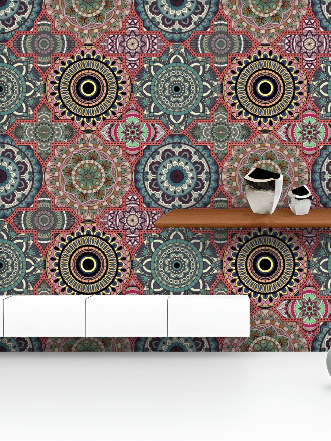 ArtzFolio Printed UV-Resistant Anti-Bacterial Vintage Arabic Indian Motifs Peel & Stick Wallpaper, Multi
ArtzFolio Printed UV-Resistant Anti-Bacterial Vintage Arabic Indian Motifs Peel & Stick Wallpaper, Multi