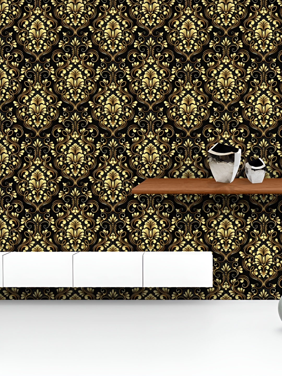 ArtzFolio Printed UV-Resistant Anti-Bacterial Golden Elegant Damask Peel & Stick Wallpaper, Multi
ArtzFolio Printed UV-Resistant Anti-Bacterial Golden Elegant Damask Peel & Stick Wallpaper, Multi