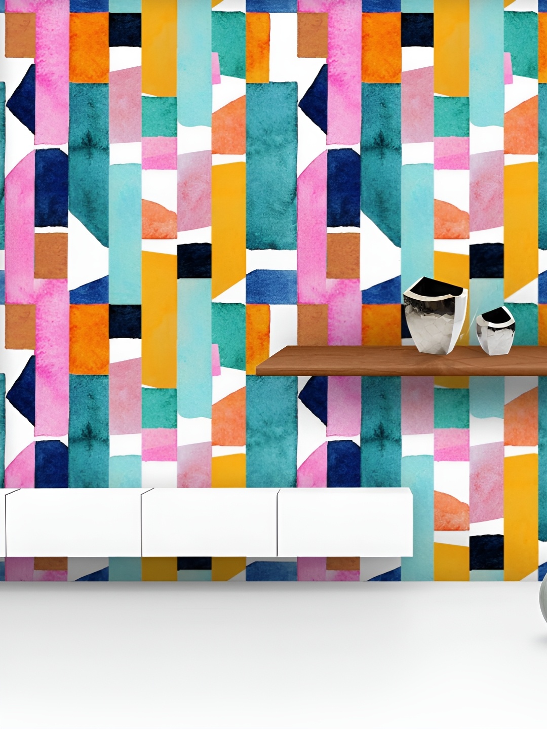 ArtzFolio Printed UV-Resistant Anti-Bacterial Abstract Geometric Shapes Peel & Stick Wallpaper, Multi
ArtzFolio Printed UV-Resistant Anti-Bacterial Abstract Geometric Shapes Peel & Stick Wallpaper, Multi