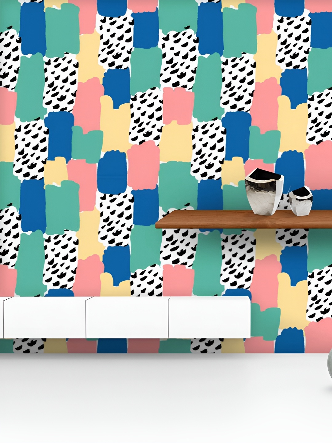 ArtzFolio Printed UV-Resistant Anti-Bacterial Colorful Abstract Shapes Peel & Stick Wallpaper, Multi
ArtzFolio Printed UV-Resistant Anti-Bacterial Colorful Abstract Shapes Peel & Stick Wallpaper, Multi