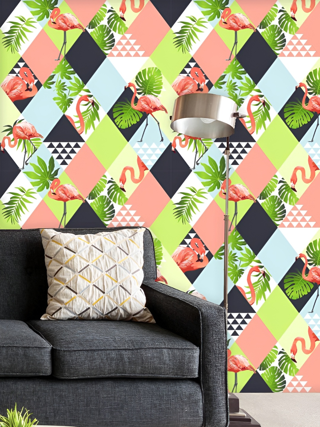 ArtzFolio Printed UV-Resistant Anti-Bacterial Floral Tropical Flamingos Peel & Stick Wallpaper, Multi
ArtzFolio Printed UV-Resistant Anti-Bacterial Floral Tropical Flamingos Peel & Stick Wallpaper, Multi