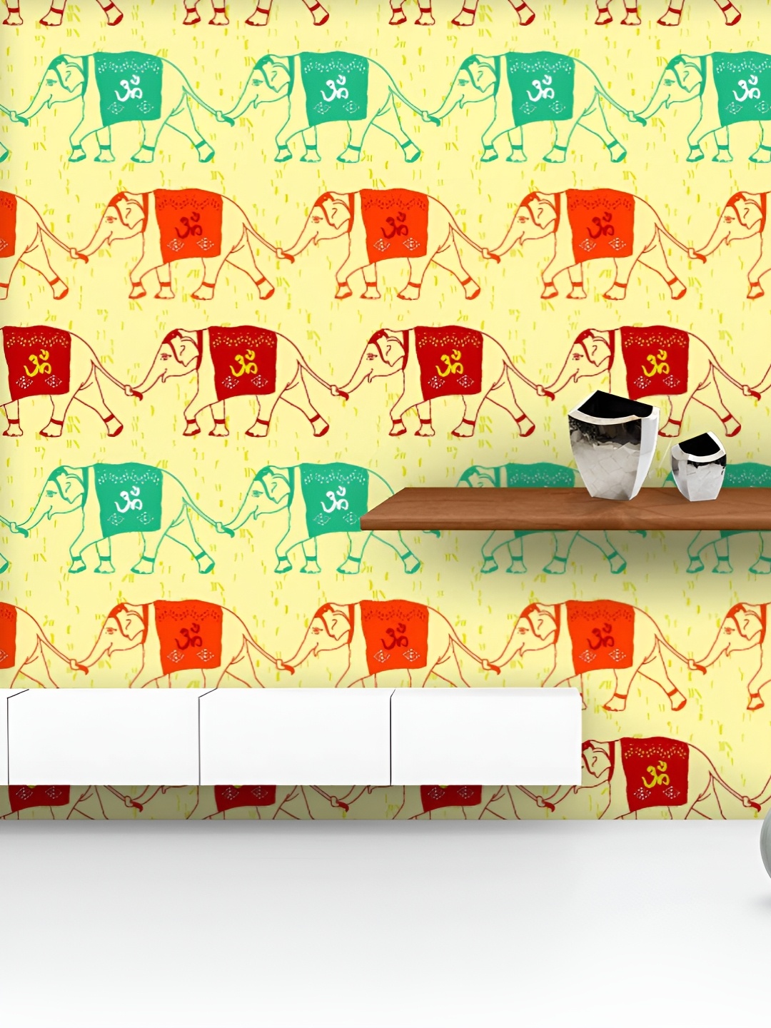 ArtzFolio Printed UV-Resistant Anti-Bacterial Elephants With Om Peel & Stick Wallpaper, Multi
ArtzFolio Printed UV-Resistant Anti-Bacterial Elephants With Om Peel & Stick Wallpaper, Multi