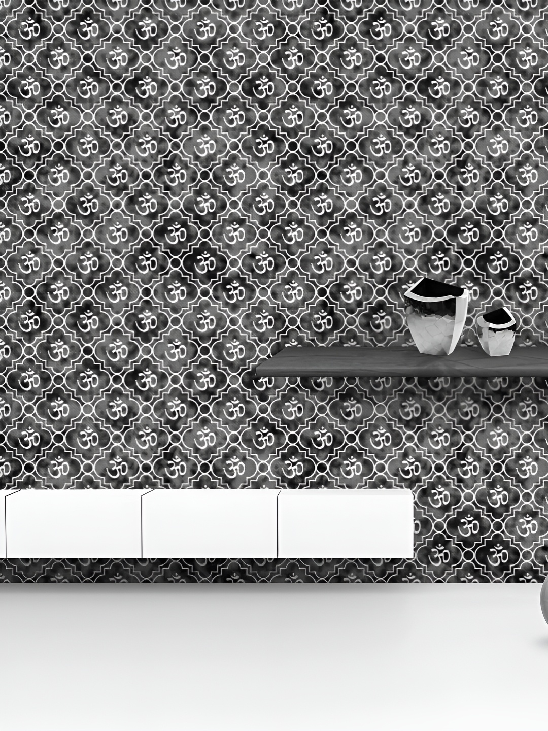 ArtzFolio Printed UV-Resistant Anti-Bacterial Monochrome Hindu Aum Peel & Stick Wallpaper, Multi
ArtzFolio Printed UV-Resistant Anti-Bacterial Monochrome Hindu Aum Peel & Stick Wallpaper, Multi