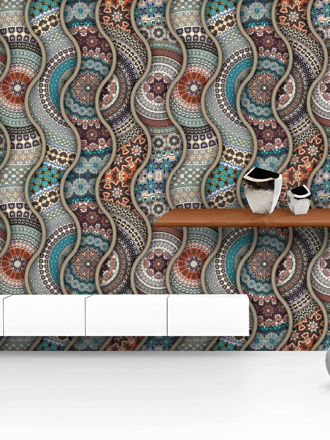ArtzFolio Printed UV-Resistant Anti-Bacterial Vintage Floral Mandala Peel & Stick Wallpaper, Multi
ArtzFolio Printed UV-Resistant Anti-Bacterial Vintage Floral Mandala Peel & Stick Wallpaper, Multi