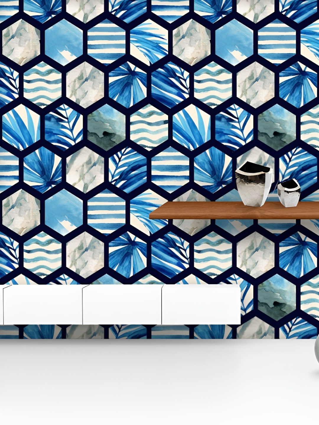 ArtzFolio Printed UV-Resistant Anti-Bacterial Watercolor Hexagon Palm Leaves Peel & Stick Wallpaper, Multi
ArtzFolio Printed UV-Resistant Anti-Bacterial Watercolor Hexagon Palm Leaves Peel & Stick Wallpaper, Multi