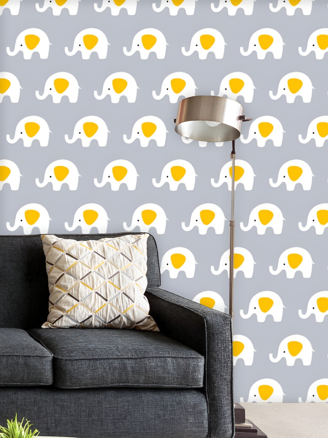 ArtzFolio Printed UV-Resistant Anti-Bacterial Gray Yellow Elephants Peel & Stick Wallpaper, Multi
ArtzFolio Printed UV-Resistant Anti-Bacterial Gray Yellow Elephants Peel & Stick Wallpaper, Multi