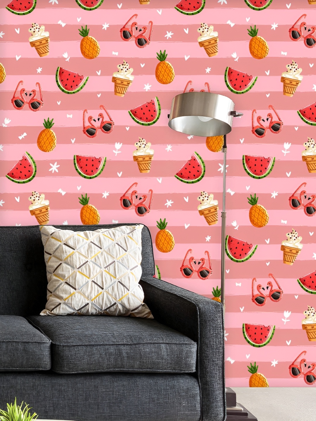 ArtzFolio Printed UV-Resistant Anti-Bacterial Pink Summer Pattern Peel & Stick Wallpaper, Multi
ArtzFolio Printed UV-Resistant Anti-Bacterial Pink Summer Pattern Peel & Stick Wallpaper, Multi