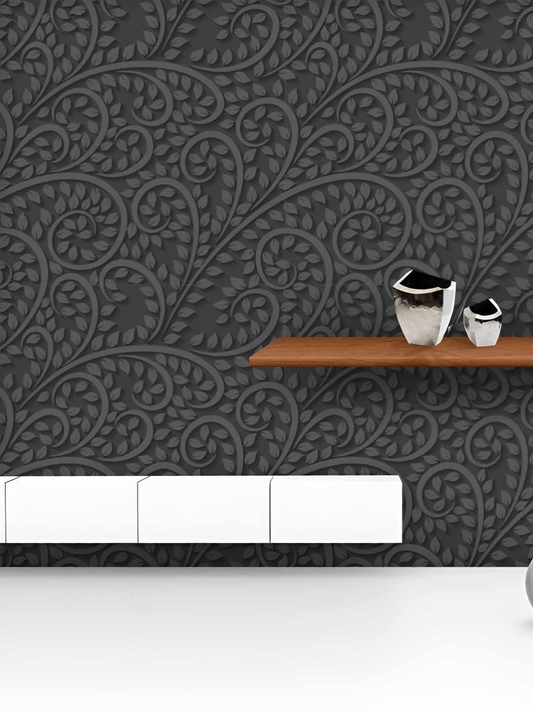 ArtzFolio Printed UV-Resistant Anti-Bacterial Black Leaves Pattern Peel & Stick Wallpaper, Multi
ArtzFolio Printed UV-Resistant Anti-Bacterial Black Leaves Pattern Peel & Stick Wallpaper, Multi