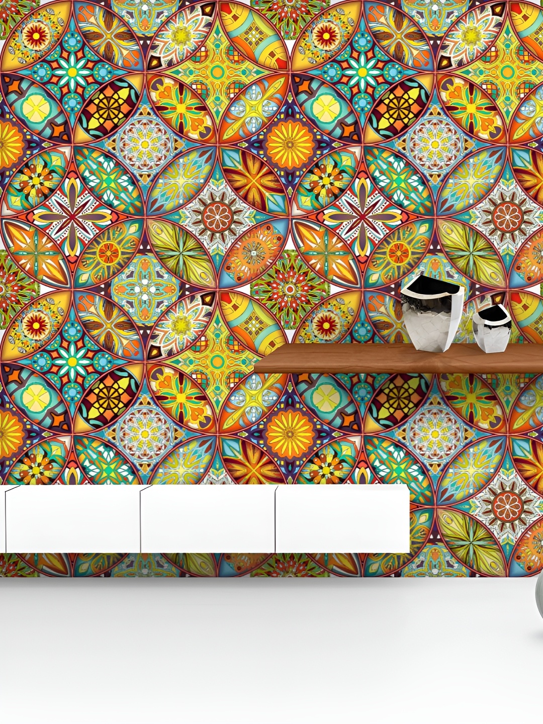 ArtzFolio Printed UV-Resistant Anti-Bacterial Ethnic Floral Mandala Peel & Stick Wallpaper, Multi
ArtzFolio Printed UV-Resistant Anti-Bacterial Ethnic Floral Mandala Peel & Stick Wallpaper, Multi