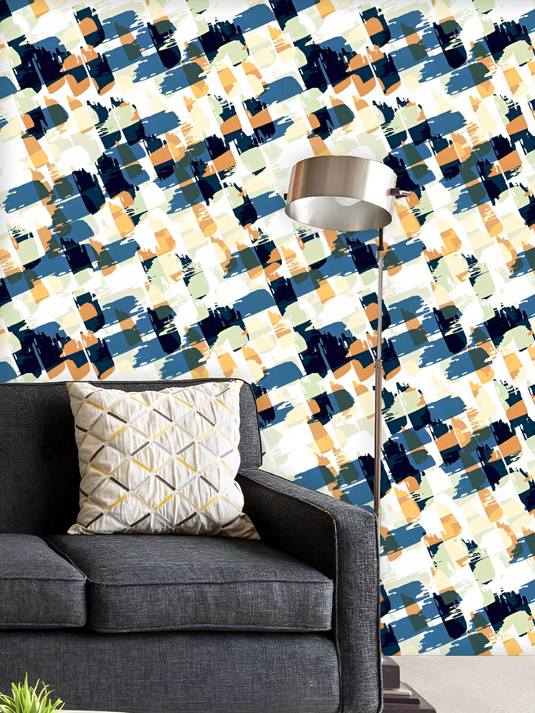 ArtzFolio Printed UV-Resistant Anti-Bacterial Colorful Strokes Peel & Stick Wallpaper, Multi 
ArtzFolio Printed UV-Resistant Anti-Bacterial Colorful Strokes Peel & Stick Wallpaper, Multi