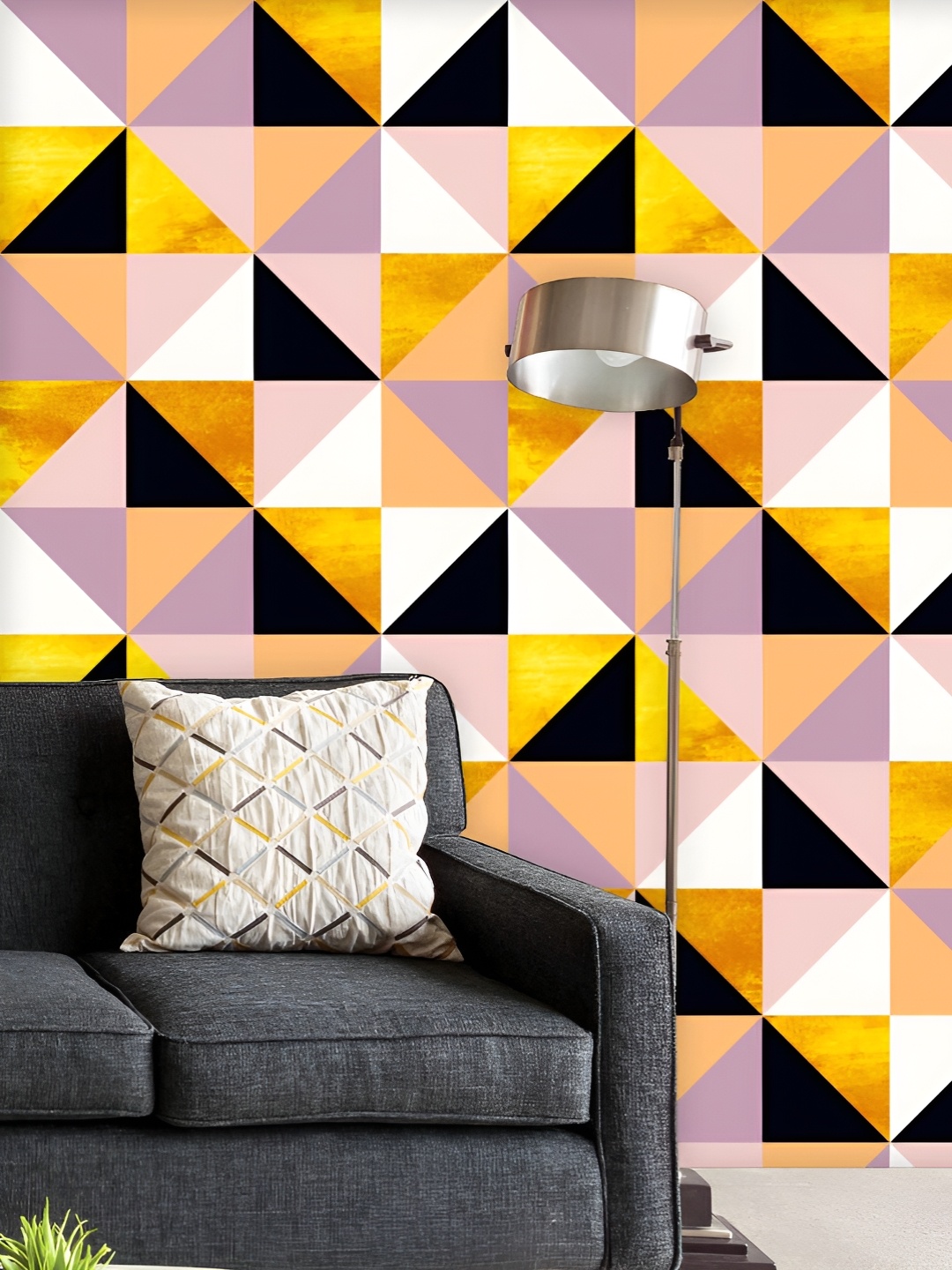 ArtzFolio Printed UV-Resistant Anti-Bacterial Geometric Triangles Peel & Stick Wallpaper, Multi
ArtzFolio Printed UV-Resistant Anti-Bacterial Geometric Triangles Peel & Stick Wallpaper, Multi