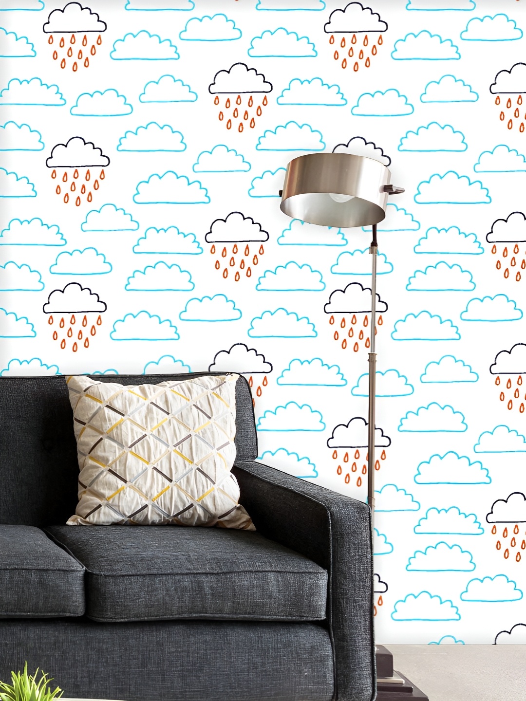 ArtzFolio Printed UV-Resistant Anti-Bacterial Clouds & Raindrops Peel & Stick Wallpaper, Multi
ArtzFolio Printed UV-Resistant Anti-Bacterial Clouds & Raindrops Peel & Stick Wallpaper, Multi